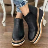 Avrielle – Womens Platform Ankle Boots With Zip