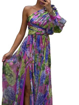Violettaire - One Sleeve Floral Maxi Dress