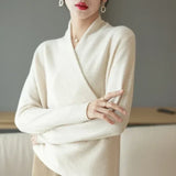 Caeloria - Women Cashmere Blend Wrap Sweater