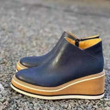 Avrielle – Womens Platform Ankle Boots With Zip