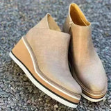 Avrielle – Womens Platform Ankle Boots With Zip
