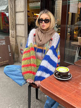 Maricel – Women’s Bold Multicolour Mohair Jumper