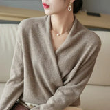Caeloria - Women Cashmere Blend Wrap Sweater
