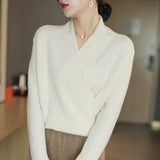 Caeloria - Women Cashmere Blend Wrap Sweater