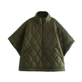 Kelira – Women’s Army Green Zip Quilted Jacket