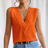 Minna - Elegant Sleeveless Womens Blouse