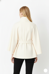 Elowen – Women’s Wool Coat with High Collar