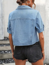 Zavierra - Womens Cropped Denim Jacket