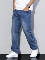 Jiren - Mens Casual Jeans Solid Colour