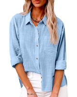 Clarissa - Womens Loose Shirt Long Sleeve