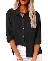 Clarissa - Womens Loose Shirt Long Sleeve