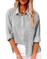 Clarissa - Womens Loose Shirt Long Sleeve