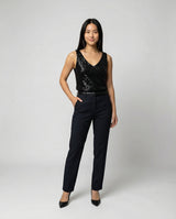 Aurienne - Sequin V Neck Top