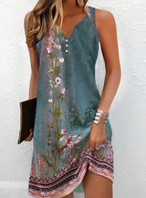 Ninah  – Womens Floral Sleeveless Mini Dress