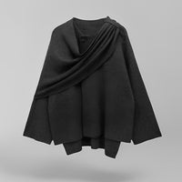 Arivella - Womens Asymmetric Wool Poncho