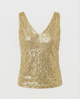 Aurienne - Sequin V Neck Top