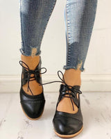 Rowena – Heeled Lace Up T Strap Womens Shoes