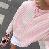 Julienne – Women's Striped Button Front Cardigan Sweater